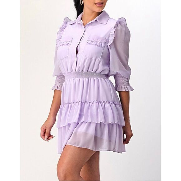Pastel Purple mini dress - Picture 3 of 7